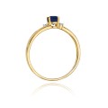 Inel Aur 14K cu Safir 0.70 ct si Diamante Naturale 0.03 ct, imaginea 3 din 11