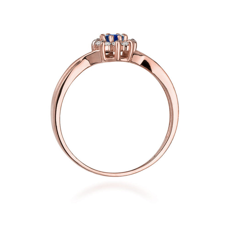 Inel Aur 14K cu Safir 0.15 ct si Diamante Naturale 0.12 ct, imaginea 10 din 10