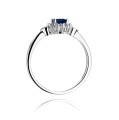 Inel Aur 14K cu Safir 0.70 ct si Diamante Naturale 0.10 ct, imaginea 7 din 10