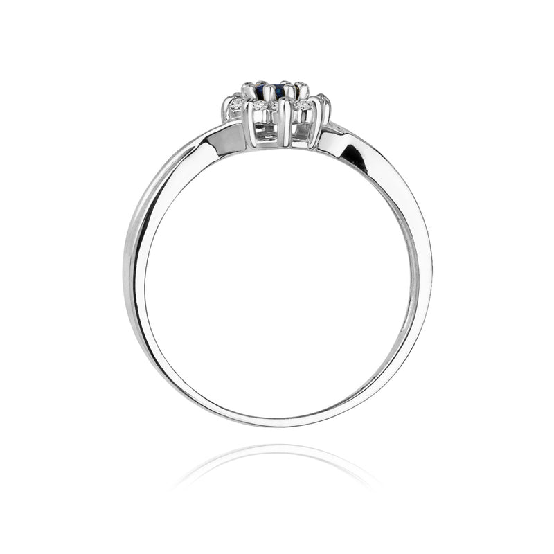 Inel Aur 14K cu Safir 0.15 ct si Diamante Naturale 0.03 ct, imaginea 7 din 10
