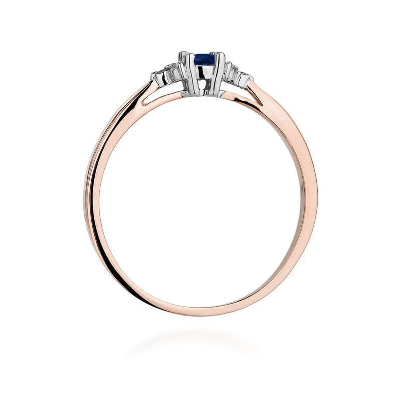 Inel Aur 14K cu Safir 0.15 ct si Diamante Naturale 0.03 ct, imaginea 10 din 10