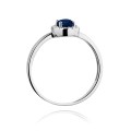 Inel Aur 14K cu Safir 0.70 ct si Diamante Naturale 0.08 ct, imaginea 7 din 10