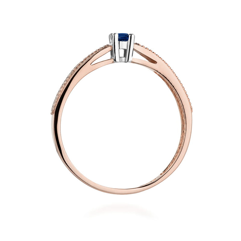 Inel Aur 14K cu Safir 0.15 ct si Diamante Naturale 0.09 ct, imaginea 10 din 10