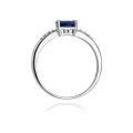Inel Aur 14K cu Safir 0.70 ct si Diamante Naturale 0.03 ct, imaginea 7 din 11