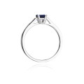 Inel Aur 14K cu Safir 0.60 ct si Diamante Naturale 0.04 ct, imaginea 7 din 11