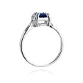 Inel Aur 14K cu Safir 0.70 ct si Diamante Naturale 0.06 ct, imaginea 7 din 12