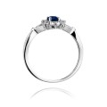 Inel Aur 14K cu Safir 0.70 ct si Diamante Naturale 0.12 ct, imaginea 7 din 11