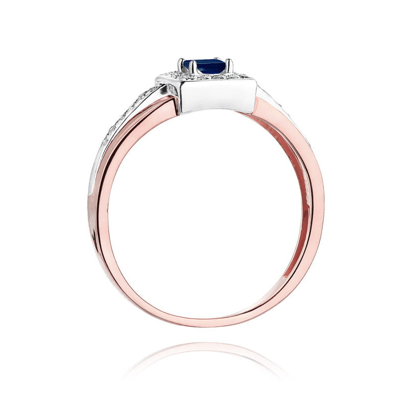 Inel Aur 14K cu Safir 0.20 ct si Diamante Naturale 0.14 ct, imaginea 10 din 10