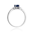 Inel Aur 14K cu Safir 0.70 ct si Diamante Naturale 0.05 ct, imaginea 7 din 10