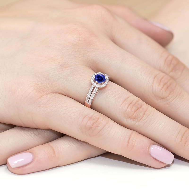 Inel Aur 14K cu Safir 0.50 ct si Diamante Naturale 0.20 ct, imaginea 11 din 11