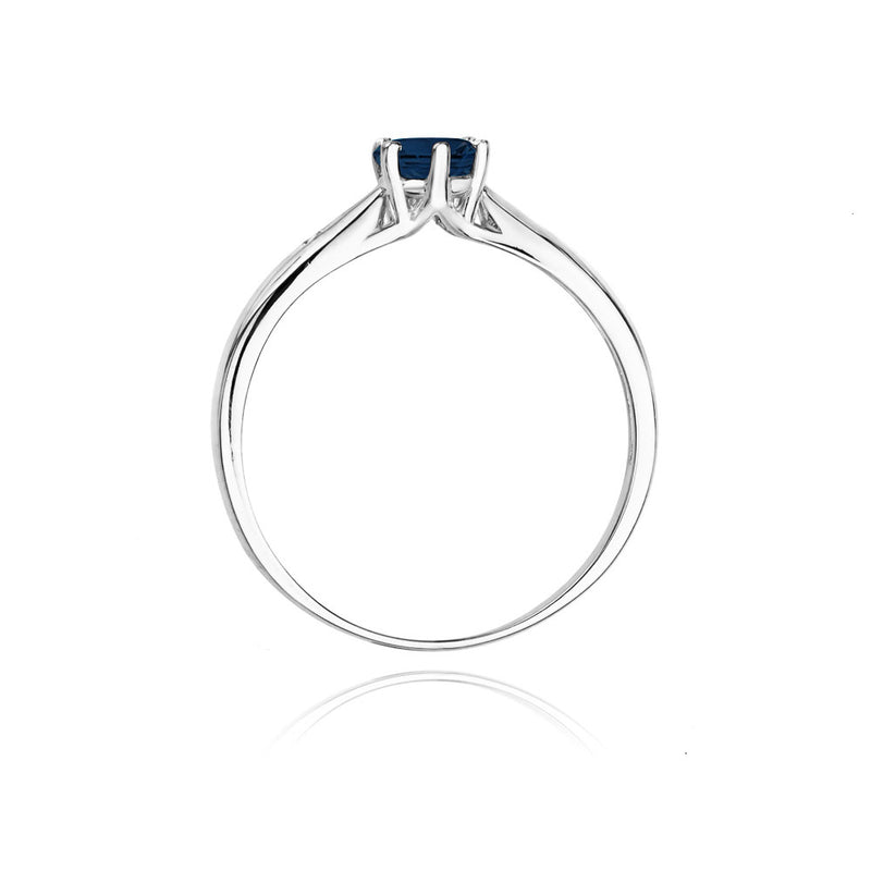 Inel Aur 14K cu Safir 0.50 ct si Diamante Naturale 0.01 ct, imaginea 7 din 10