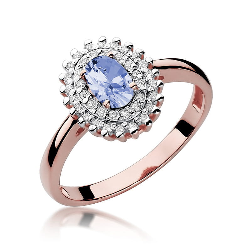 Inel Aur 14K cu Tanzanit 0.40 ct si Diamante Naturale 0.20 ct, imaginea 11 din 11