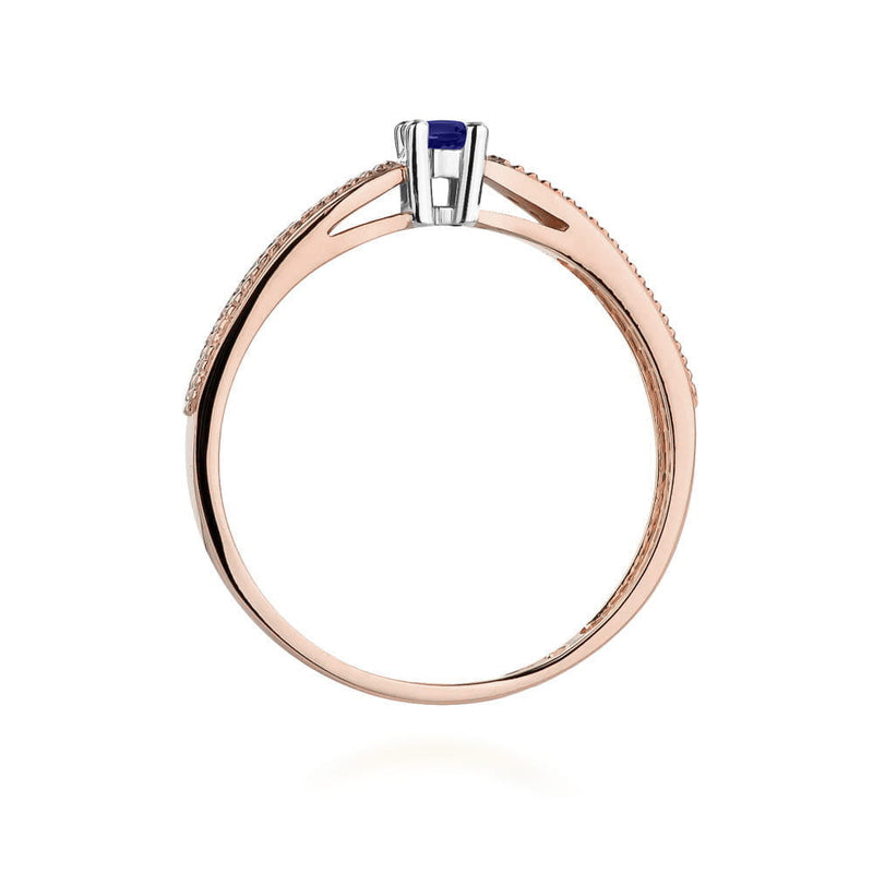 Inel Aur 14K cu Tanzanit 0.15 ct si Diamante Naturale 0.09 ct, imaginea 9 din 10