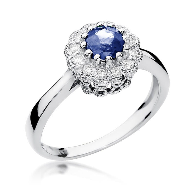 Inel Aur 14K cu Tanzanit 0.50 ct si Diamante Naturale 0.17 ct, imaginea 5 din 8