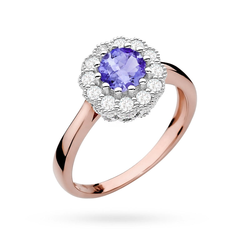 Inel Aur 14K cu Tanzanit 0.50 ct si Diamante Naturale 0.17 ct, imaginea 8 din 8