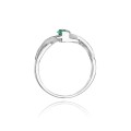 Inel Aur 14K cu Smarald 0.40 ct si Diamante Naturale 0.05 ct, imaginea 7 din 11