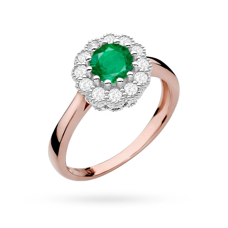 Inel Aur 14K cu Smarald 0.50 ct si Diamante Naturale 0.17 ct, imaginea 8 din 8