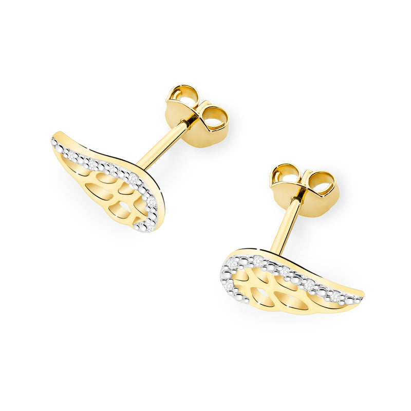 Cercei Aur 14K cu Diamante Naturale 0.06 ct, imaginea 2 din 6
