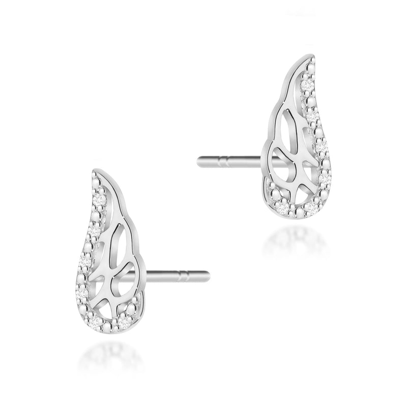 Cercei Aur 14K cu Diamante Naturale 0.06 ct, imaginea 3 din 6