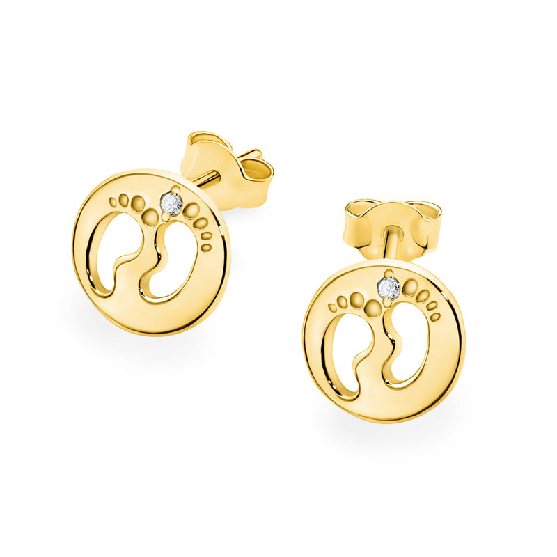 Cercei Aur 14K cu Diamante Naturale 0.01 ct, imaginea 2 din 6