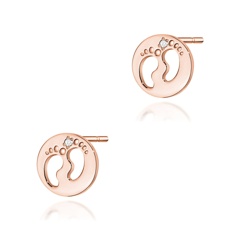 Cercei Aur 14K cu Diamante Naturale 0.01 ct, imaginea 3 din 6