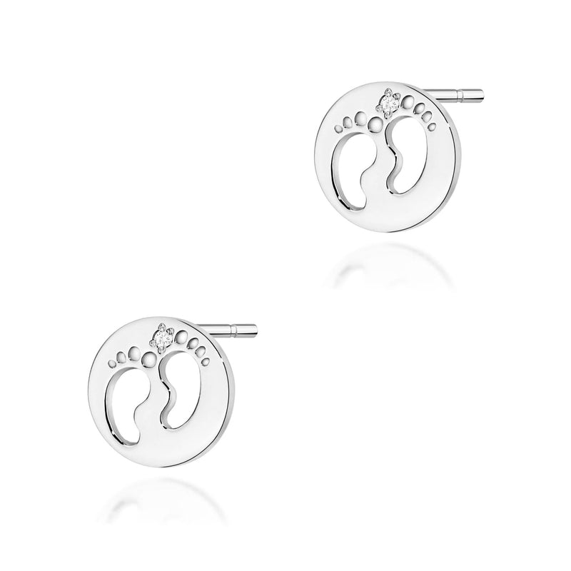 Cercei Aur 14K cu Diamante Naturale 0.01 ct, imaginea 5 din 6