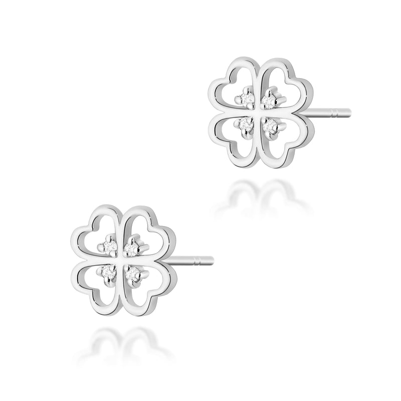 Cercei Aur 14K cu Diamante Naturale 0.04 ct, imaginea 3 din 6