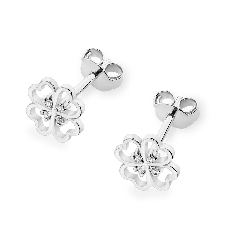 Cercei Aur 14K cu Diamante Naturale 0.04 ct, imaginea 4 din 6