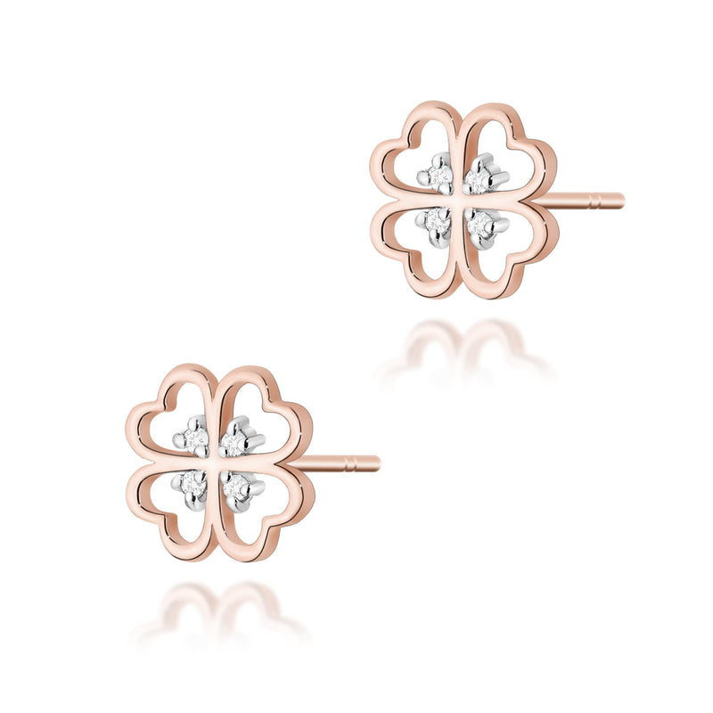 Cercei Aur 14K cu Diamante Naturale 0.04 ct, imaginea 5 din 6