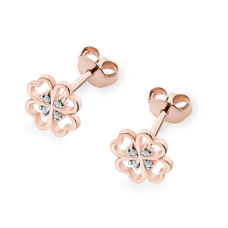 Cercei Aur 14K cu Diamante Naturale 0.04 ct, imaginea 6 din 6