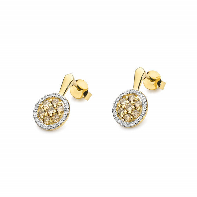 Cercei Aur 14K cu Diamante Naturale 0.87 ct, imaginea 2 din 6