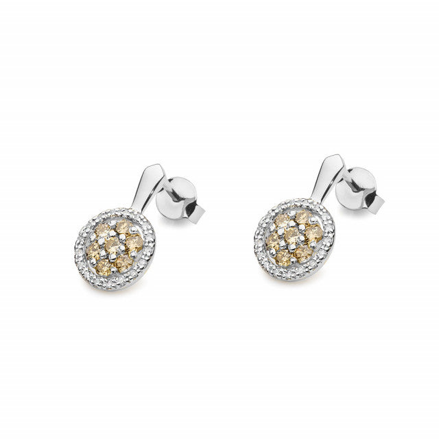 Cercei Aur 14K cu Diamante Naturale 0.87 ct, imaginea 4 din 6