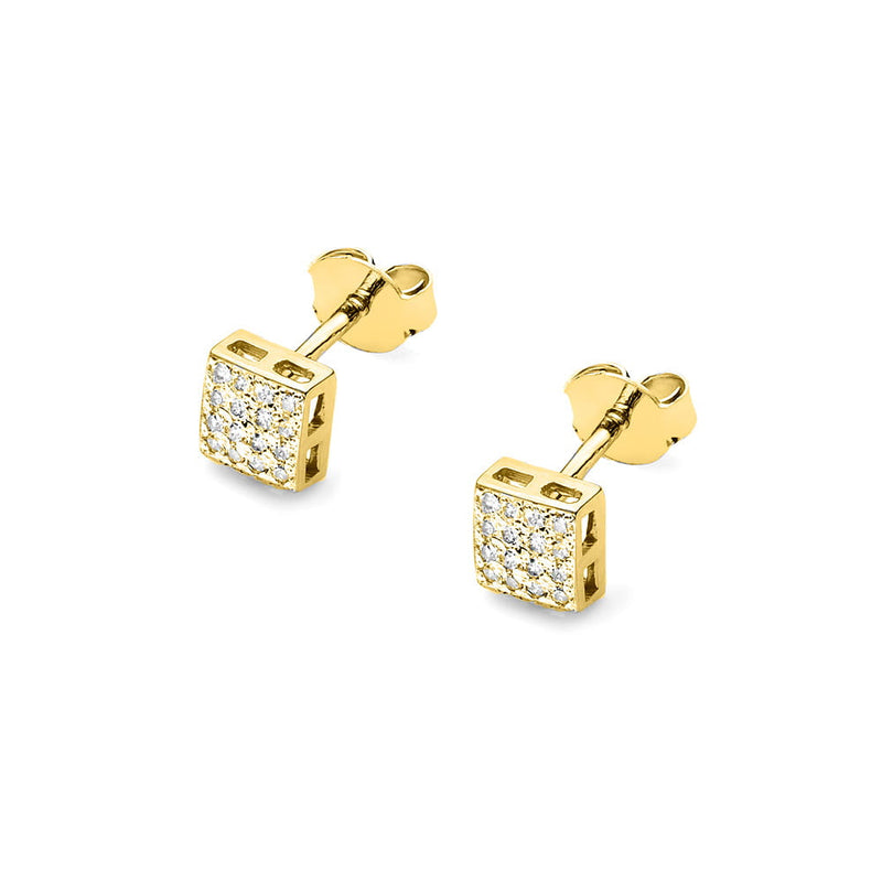Cercei Aur 14K cu Diamante Naturale 0.16 ct, imaginea 2 din 6