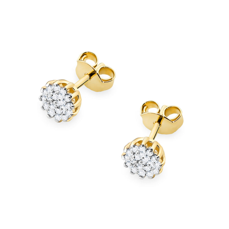 Cercei Aur 14K cu Diamante Naturale 0.19 ct, imaginea 2 din 9
