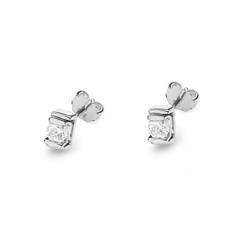 Cercei Aur 14K cu Diamant Natural 0.10 ct, imaginea 6 din 6