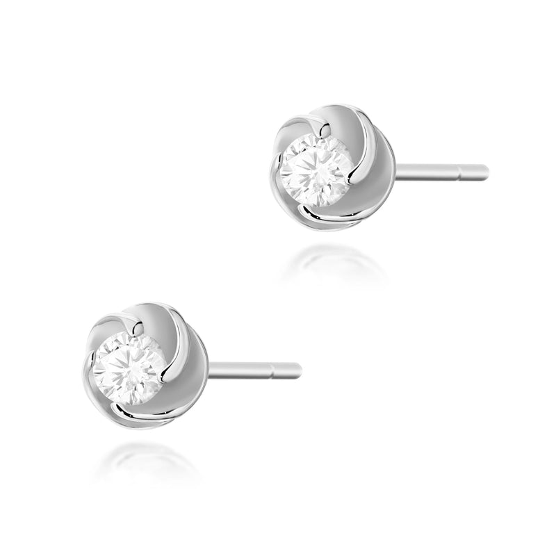 Cercei Aur 14K cu Diamant Natural 0.10 ct, imaginea 4 din 10