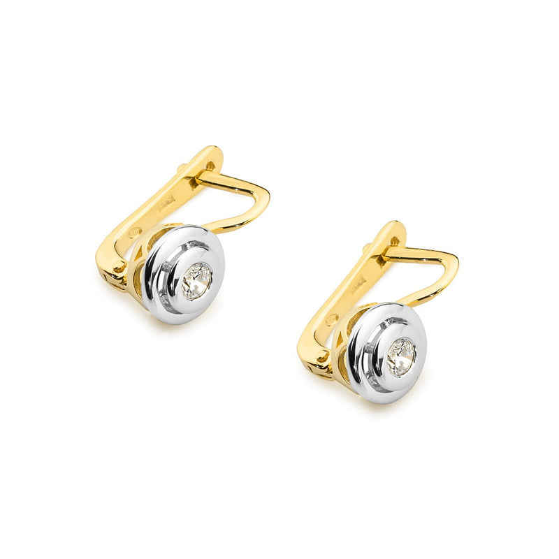 Cercei Aur 14K cu Diamant Natural 0.10 ct, imaginea 2 din 8