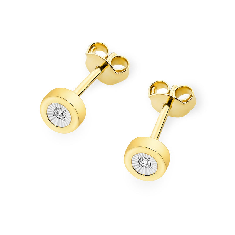 Cercei Aur 14K cu Diamante Naturale 0.03 ct, imaginea 2 din 9