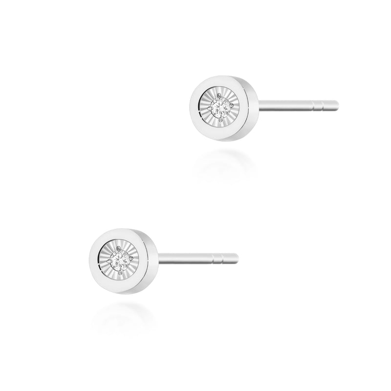Cercei Aur 14K cu Diamante Naturale 0.03 ct, imaginea 4 din 9