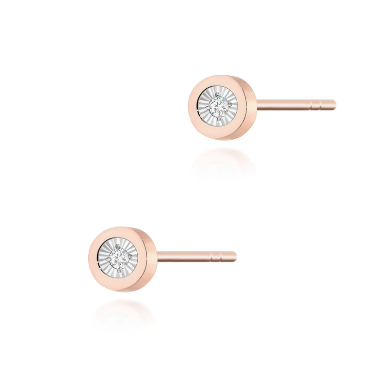 Cercei Aur 14K cu Diamante Naturale 0.03 ct, imaginea 7 din 9
