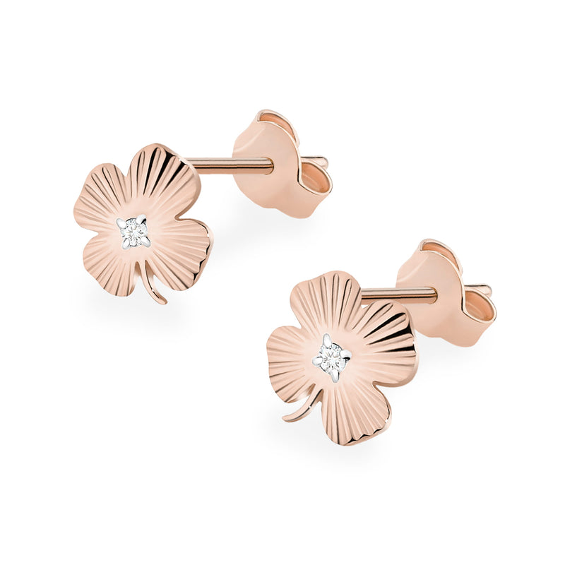 Cercei Aur 14K cu Diamante Naturale 0.01 ct, imaginea 8 din 9