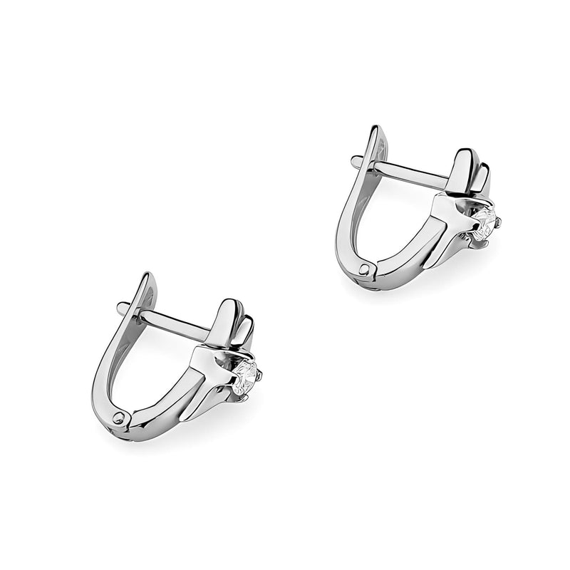 Cercei Aur 14K cu Diamant Natural 0.08 ct, imaginea 6 din 6