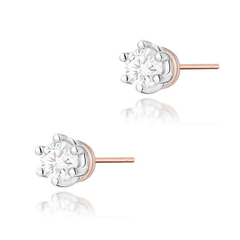 Cercei Aur 14K cu Diamant Natural 0.15 ct, imaginea 5 din 6