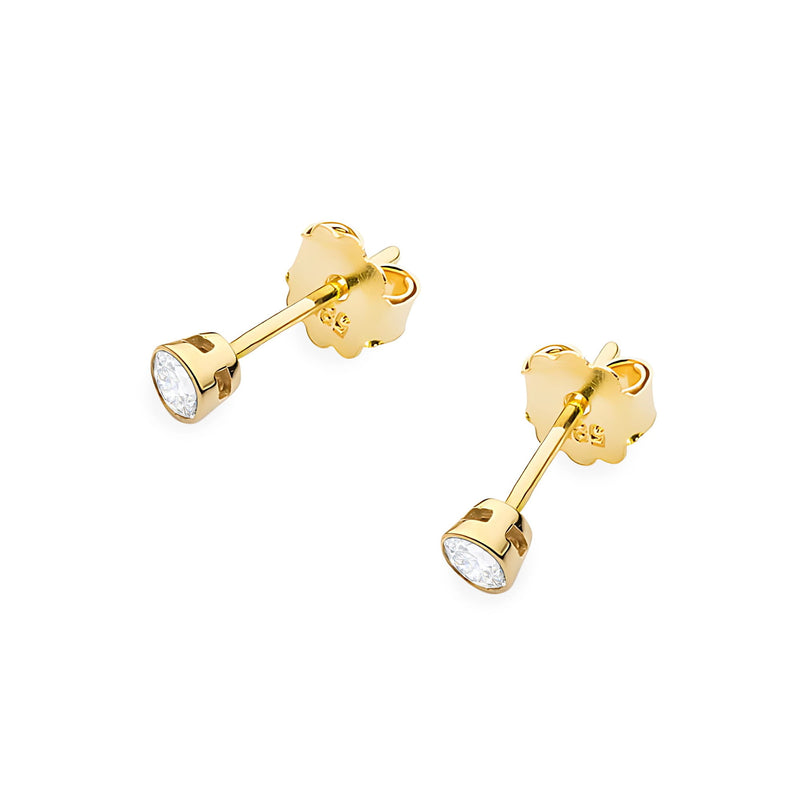 Cercei Aur 14K cu Diamant Natural 0.10 ct, imaginea 2 din 6