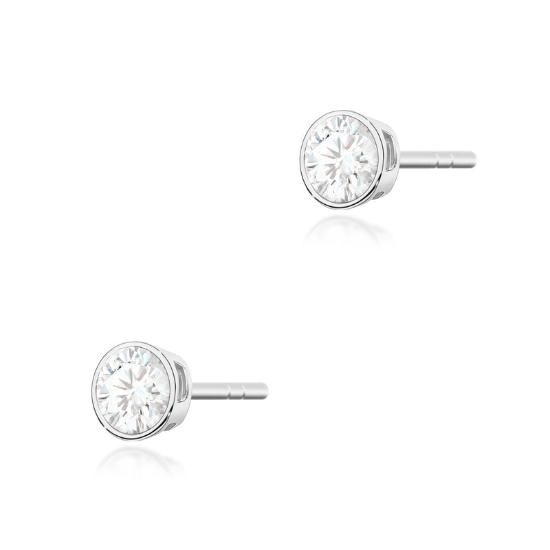 Cercei Aur 14K cu Diamant Natural 0.10 ct, imaginea 5 din 6
