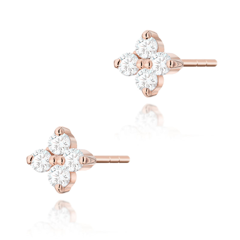 Cercei Aur 14K cu Diamante Naturale 0.12 ct, imaginea 5 din 6