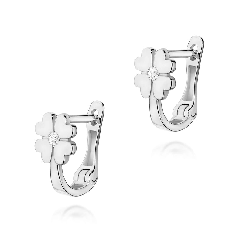 Cercei Aur 14K cu Diamant Natural 0.03 ct, imaginea 4 din 5
