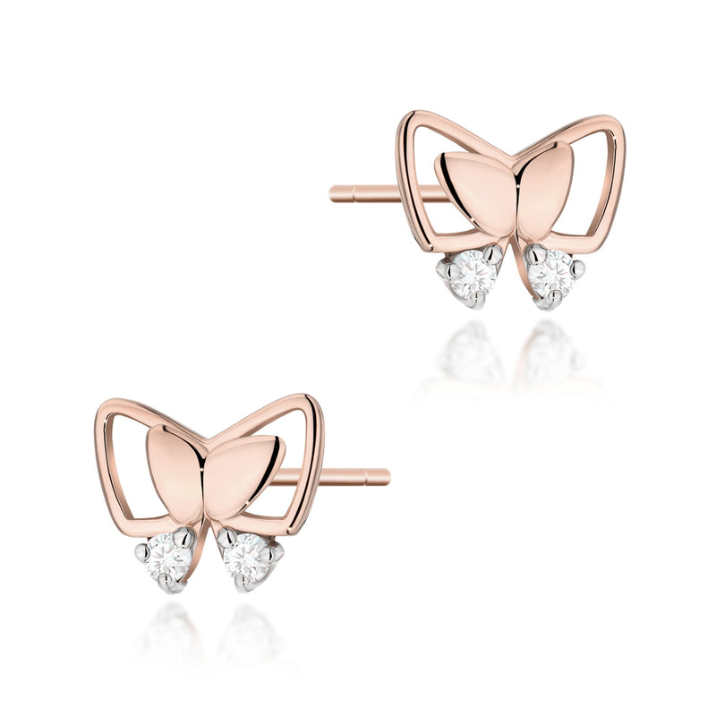 Cercei Aur 14K cu Diamante Naturale 0.08 ct, imaginea 5 din 6