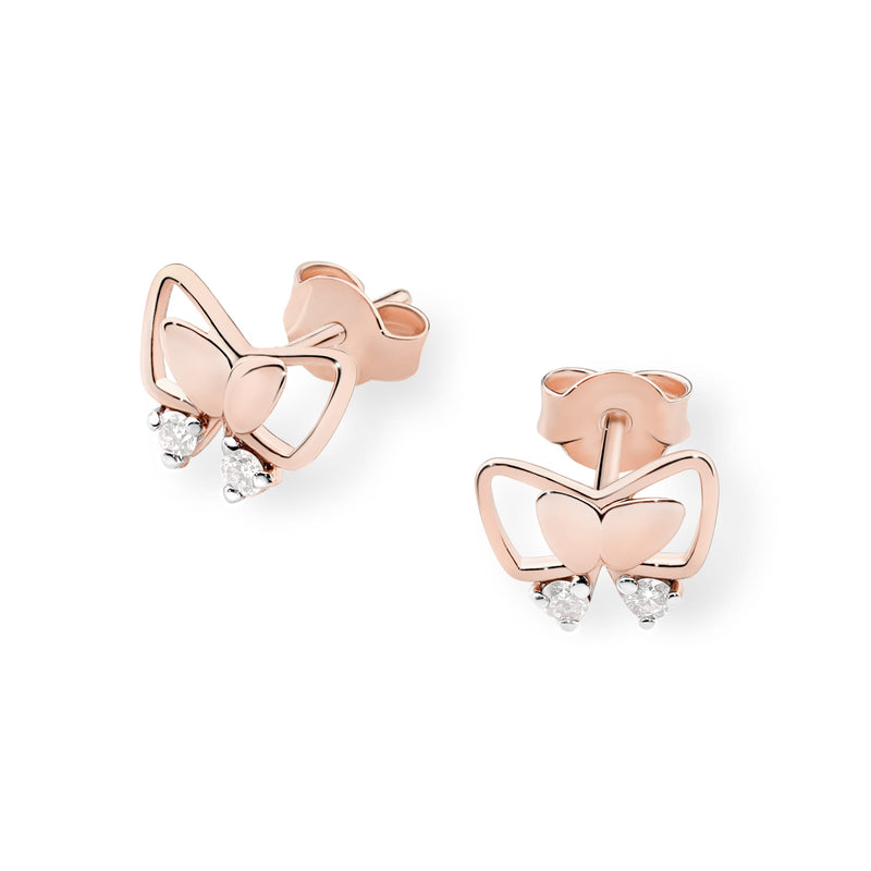 Cercei Aur 14K cu Diamante Naturale 0.08 ct, imaginea 6 din 6