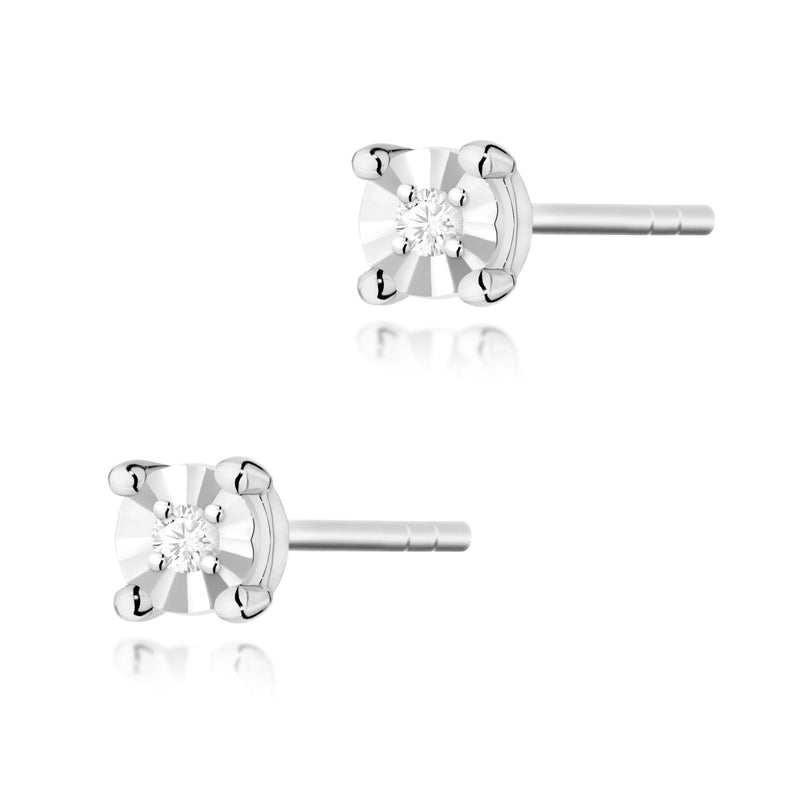 Cercei Aur 14K cu Diamant Natural 0.01 ct, imaginea 3 din 6